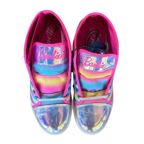 Heelys Little Girls Veloz Barbie High Top Wheeled Sneakers Size Youth 8 LDS 9 - Picture 6 of 12